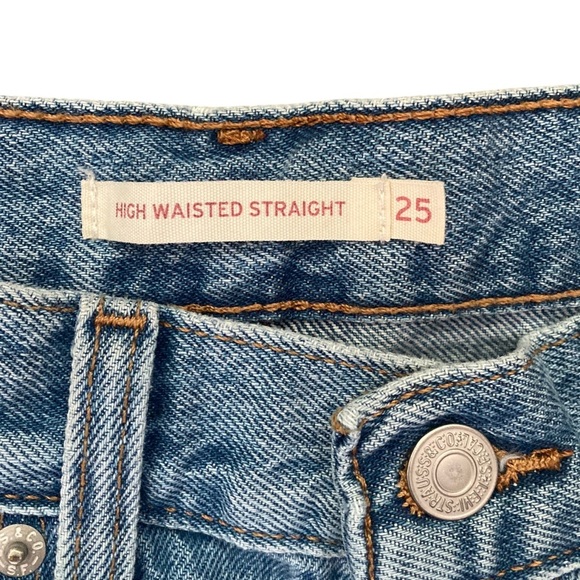 Levi’s High Waisted Straight Jeans NWT Women’s Size 25 - Picture 3 of 9